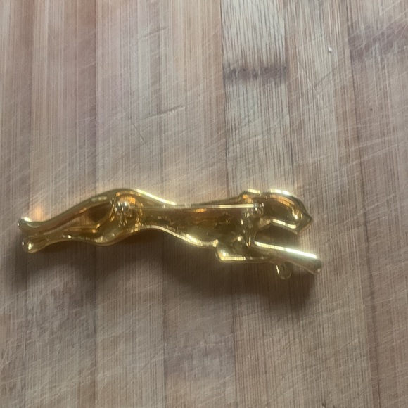 Rhinestone Collar Brass Panther Brooch/Pin - Picture 2 of 6